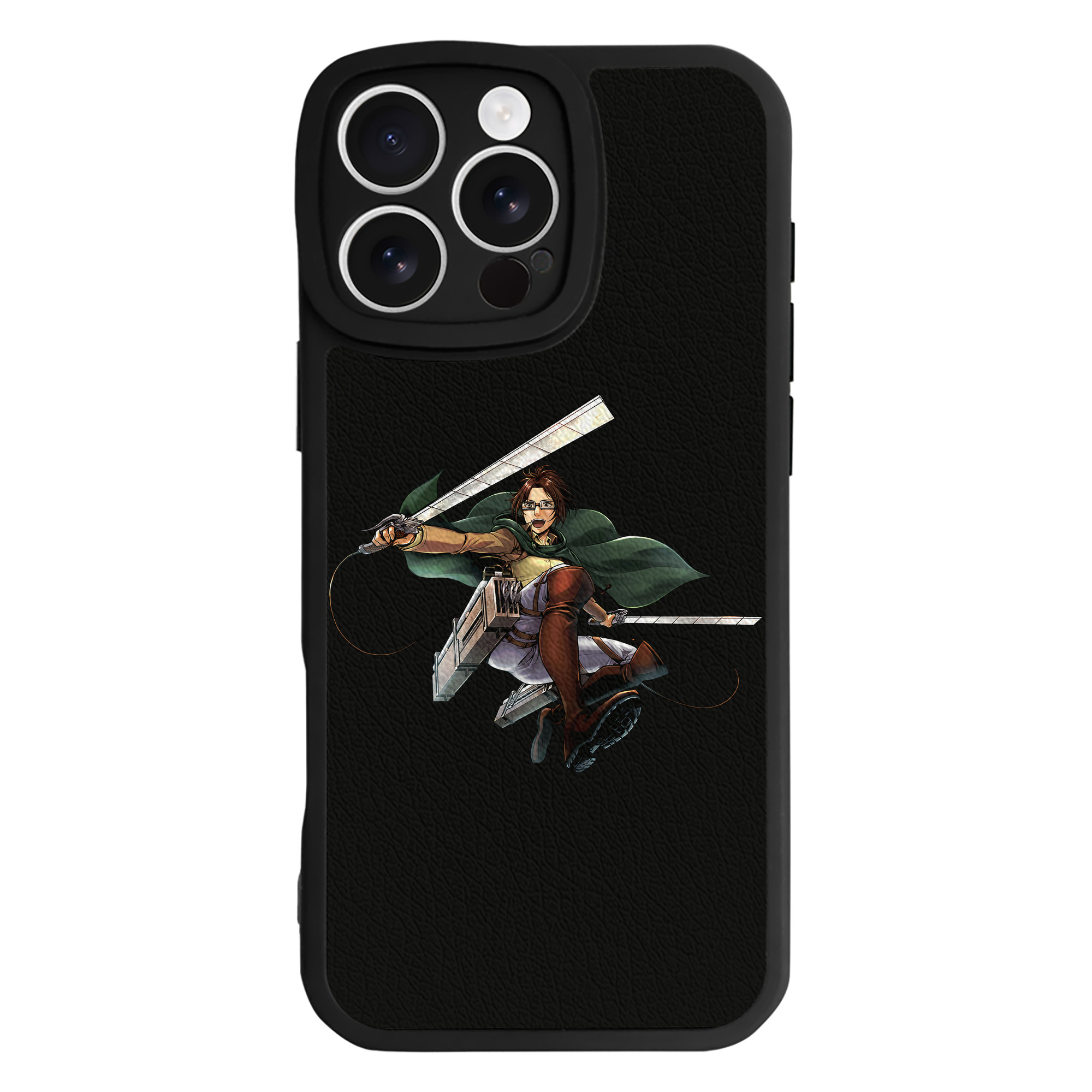 （画像用） 進撃の巨人 ハンジ·ゾエ Attack on Titan Hanji Zoe 【iPhone 16シリーズ対応】シリコンスマホケース（レザー調） 材質：シリコン